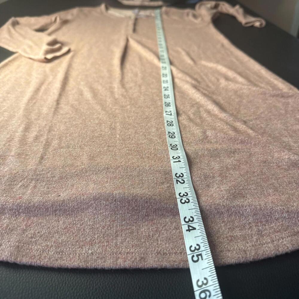 Belabumbum NWT Soft Maternity Dress Quarter Button Small Minimal & Simple Rose - Picture 4 of 7